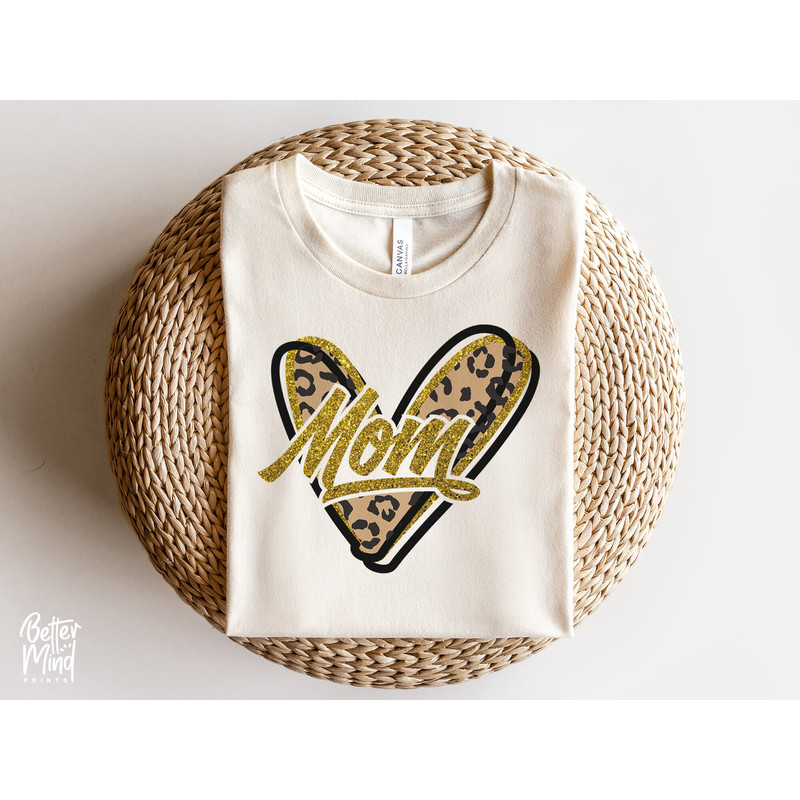 Mom Leopard PNG, Gold Glitter Valentines PNG, Mama Leopard Print Sublimation, Digital Download PNG - 1.jpg