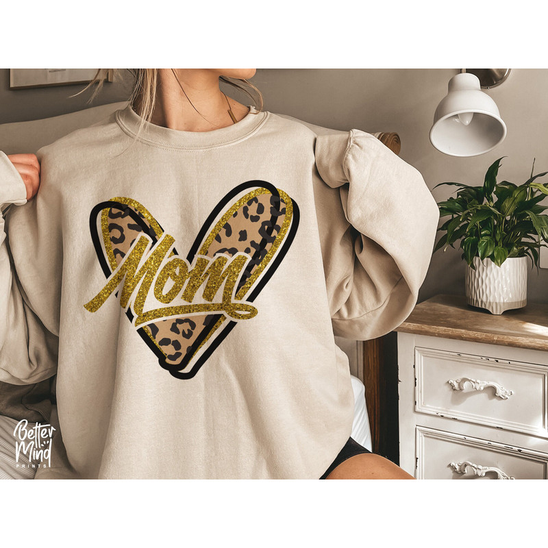 Mom Leopard PNG, Gold Glitter Valentines PNG, Mama Leopard Print Sublimation, Digital Download PNG - 2.jpg