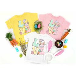 love easter shirt, kids easter t-shirt, toddler easter, easter baby girl outfit, easter gift, easter bunny tee, easter y