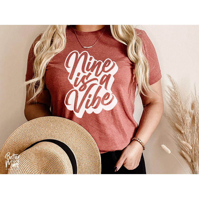 Nine is a Vibe SVG PNG, 9th Birthday SVG, Nine Birthday Svg, My Birthday svg, Birthday Girl svg, Birthday Shirt Svg - 3.jpg