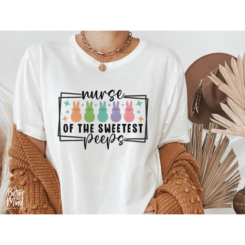 Nurse Of The Sweetest Peeps SVG PNG PDF, Nurse Easter Svg, Nurse Easter Vibes, Peeps Svg, Funny Easter's Day Svg Png, Healthcare Worker Svg - 2.jpg
