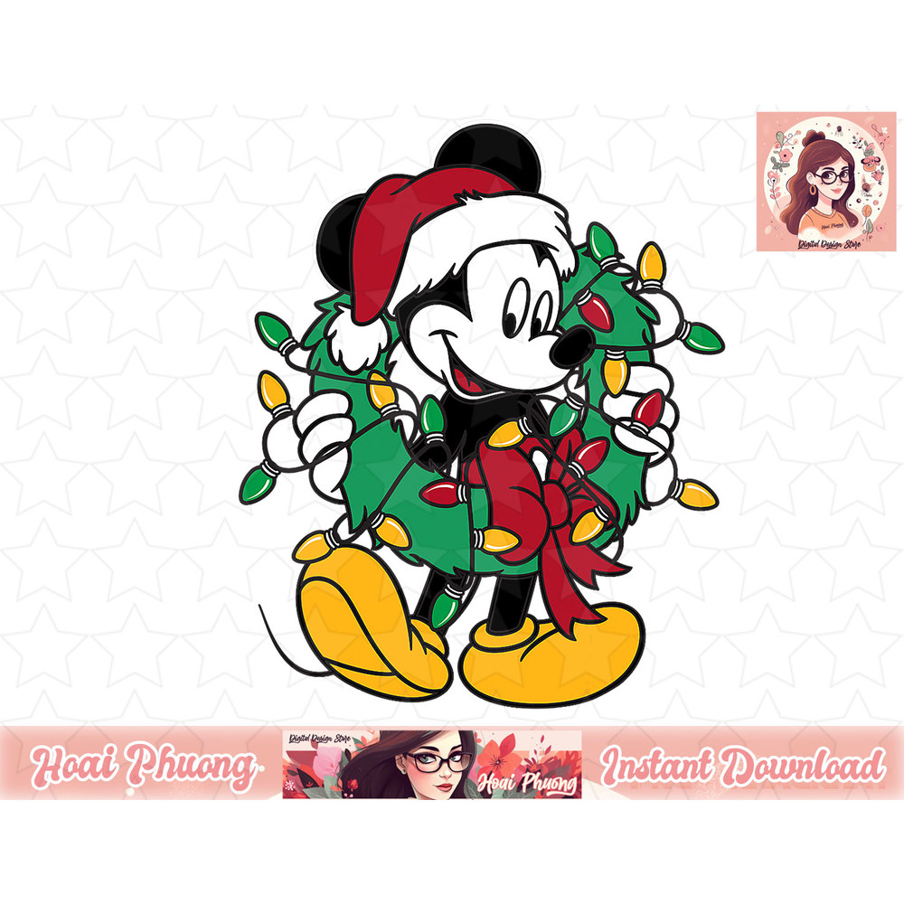 Disney Mickey Mouse Christmas Lights png, instant download.jpg