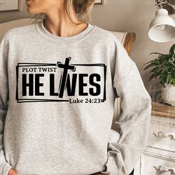plot twist he lives svg png, bible verse svg, easter svg, religious svg, he is risen