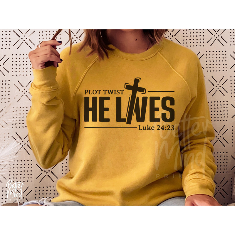 Plot Twist He Lives SVG PNG, Easter Svg, Religious Svg, He is Risen Easter Svg, Christian Svg, Jesus Svg, Bible Verse Svg, Easter Shirt SVG - 2.jpg