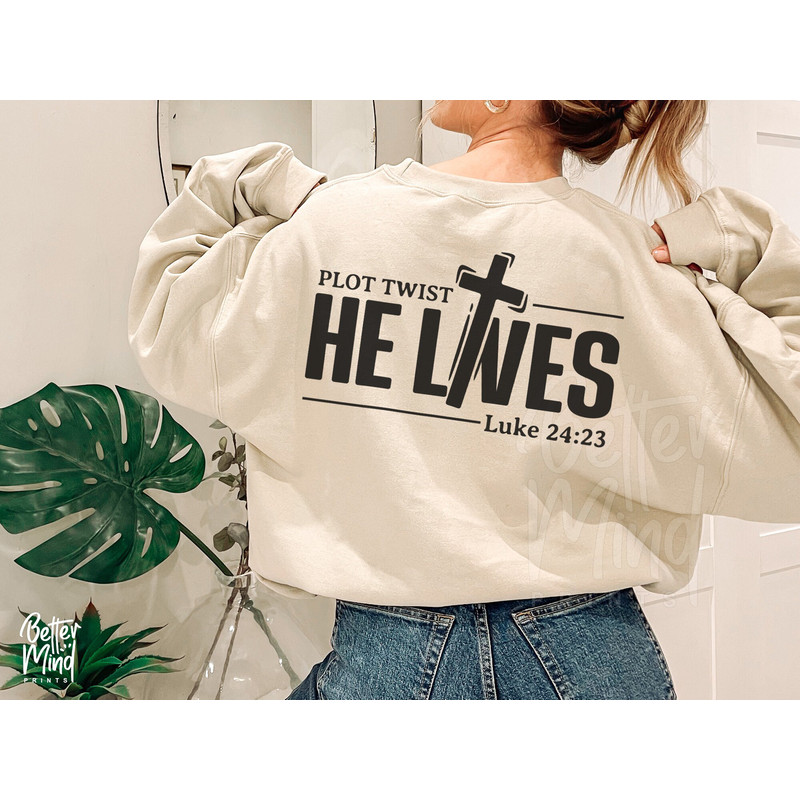 Plot Twist He Lives SVG PNG, Easter Svg, Religious Svg, He is Risen Easter Svg, Christian Svg, Jesus Svg, Bible Verse Svg, Easter Shirt SVG - 3.jpg