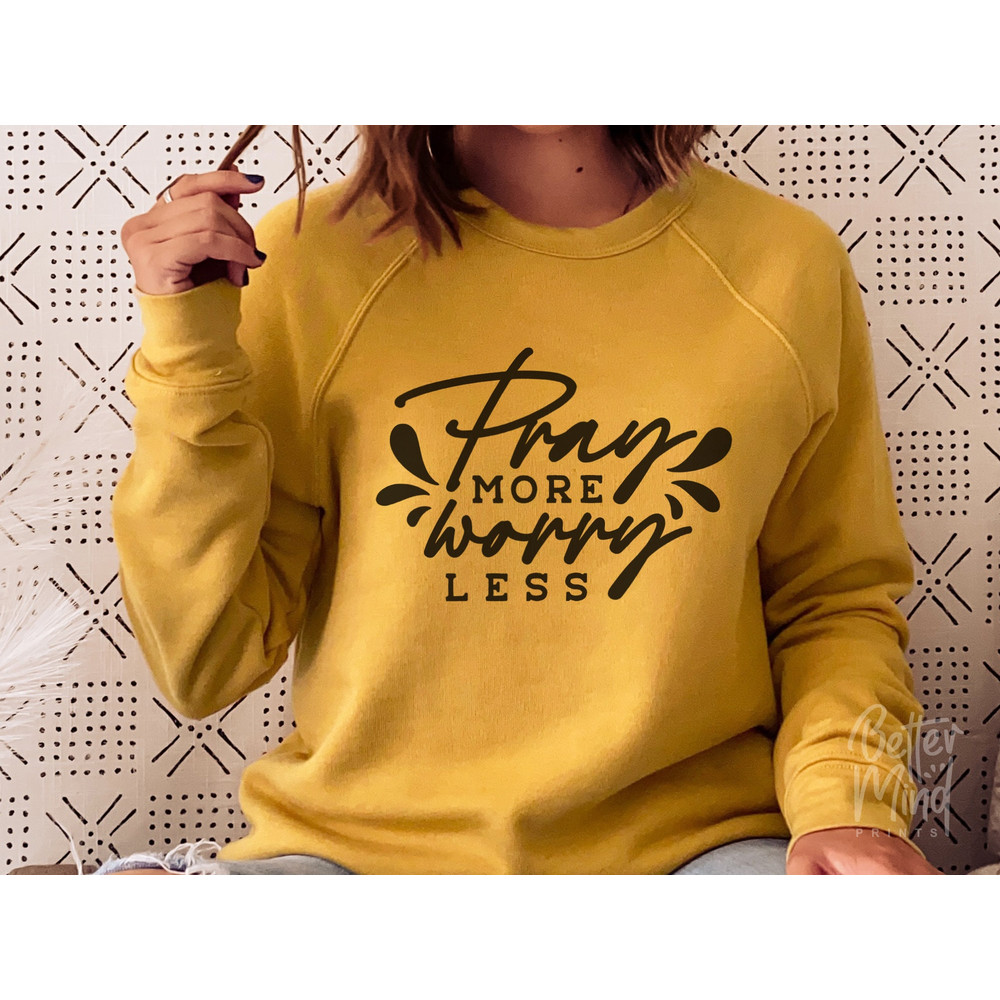 Pray more worry less SVG PNG PDF, Christian svg, Religious svg, Bible Verse svg, Blessed svg, Jesus Svg, Faith svg, Cut Files for Cricut - 4.jpg
