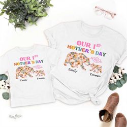 our 1st mother's day shirt, mommy and me matching shirts, first mothers day gift, mom and baby outfits, bear family shir