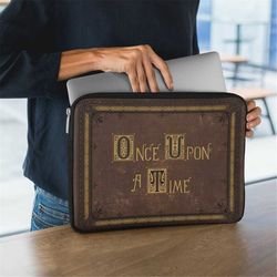once upon a time laptop sleeve -laptop case macbook air,macbook air case,macbook pro case,aesthetic laptop,book laptop c