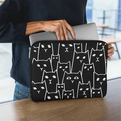 suspicious cats laptop sleeve -laptop case macbook air,macbook air case,macbook case,macbook pro case,cat macbook pro ca