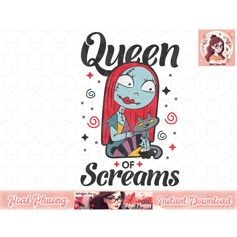 Disney The Nightmare Before Christmas Sally Queen of Screams png, instant download.jpg