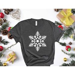 christmas snowflake shirt, christmas shirt, snowflake winter christmas shirt, let it snow shirt, xmas shirt, holiday t-s