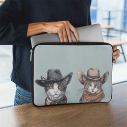 cowboy cats laptop sleeve -laptop case macbook air,macbook air case,macbook case,macbook pro case,cat macbook pro case,c