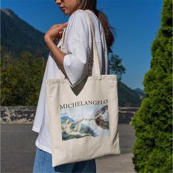 michelangelo creation of adam tote bag -aesthetic tote bag,art tote bag,art bag,aesthetic bag,artsy tote bag,grunge tote