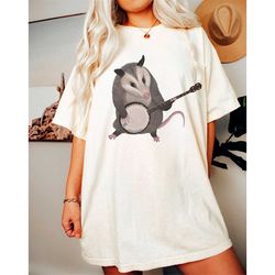 opossum playing banjo shirt-vintage t shirt,vintage crewneck,retro shirt,retro tshirt,aesthetic shirt,possum shirt,funny