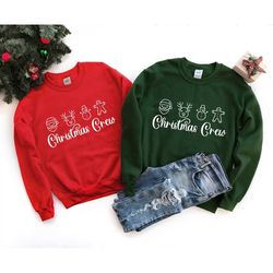 christmas crew sweatshirt, christmas squad sweater, xmas matching family sweat, cozy winter gift