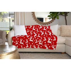 christmas blanket, christmas deer blanket, grandparent wedding anniversary blanket, love letter blanket, reindeer lovey