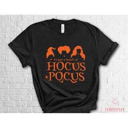 halloween hocus pocus shirt, just a bunch of hocus pocus tee, funny halloween tee, fall clothing shirt, pumpkin fall t-s