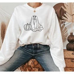 dog ghost sweater, halloween dog sweatshirt, dog lover sweater, spooky season sweat, gift for halloween