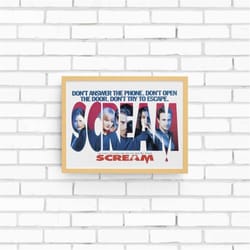 scream movie poster -scream movie print poster,scream movie print,horror poster,scream movie wall decor,scream poster,sc