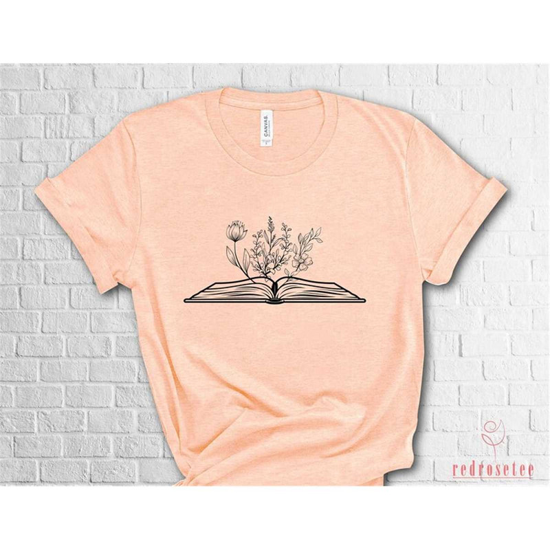 MR-362023204537-flower-books-read-shirt-book-shirt-flower-wild-flower-shirt-image-1.jpg