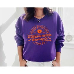 sanderson sisters sweatshirt, sanderson halloween sweater, brewing co sweat, vintage halloween clothing, witch sweatshir