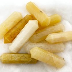 Yellow Aventurine Double Terminated Crystals point