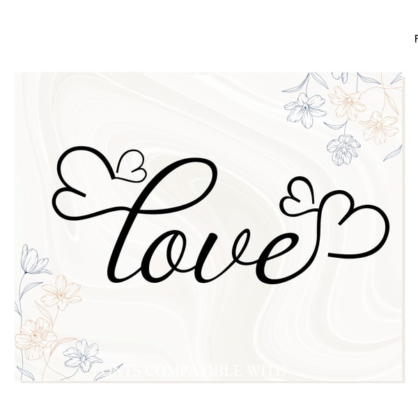 Lamur Font with Hearts | Cursive Font, Calligraphy Font, Scr - Inspire ...