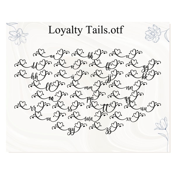 Loyal In Cursive Loyalty Font with Hearts | Cursive Font, Calligraphy Font, S - Inspire ...