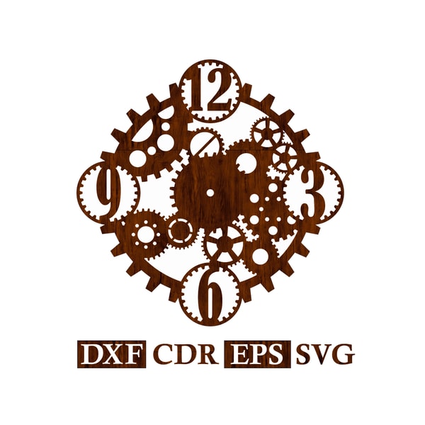 Square Clock Mechanism Router Template Wall Clock Mechanism Vector files for CNC Router, Laser, Pla | Inspire ...
