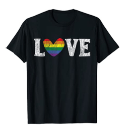 Vintage Rainbow Love Proud Family Matching Gay Lesbian LGBTQ T-Shirt