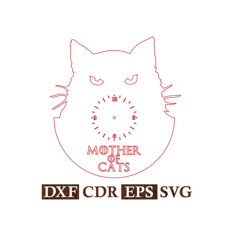 Wall Clock Cat Thrones Vector files 2.jpg