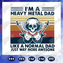 i am a heavy metal dad like a normal dad just way more awesome svg, mental dad svg, skeleton svg, fathers day svg, fathe