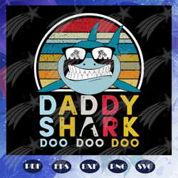 daddy shark doo doo doo svg, fathers day svg, fathers day gift, fathers day lover, shark lover, shark lover gift svg, da