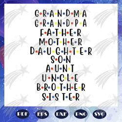 grandma svg, grandpa svg, father svg, mother svg, family svg, family shirt, family gift, family lover gift, files for si