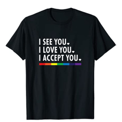 I see I love you I accept you - LGBTQ Ally Gay Pride T-Shirt