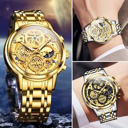 Luxury Men Steel Quartz Wrist Watches