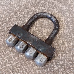 Vintage Russian USSR Soviet Padlock with cipher lock with 4 code combinations