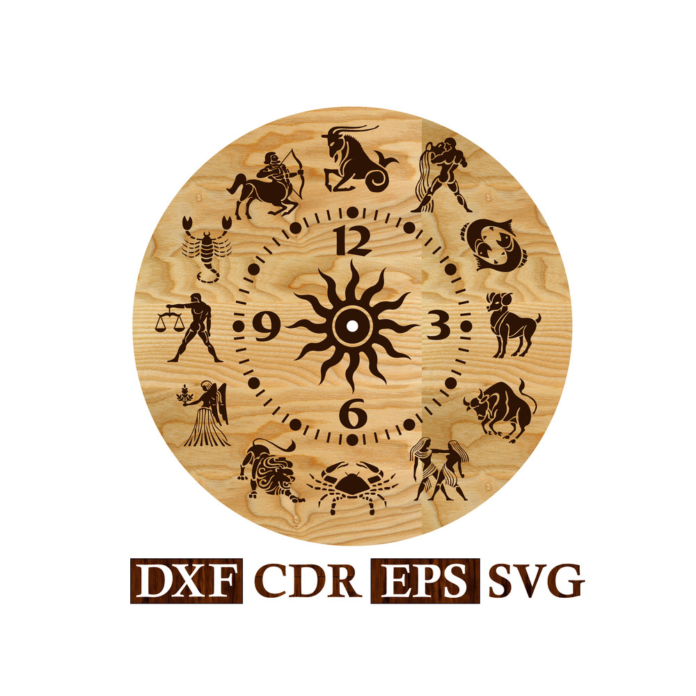 Wall Clock Zodiac signs Vector file 1.jpg