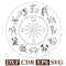 Wall Clock Zodiac signs Vector file 2.jpg