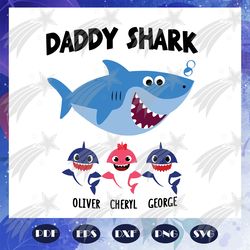 daddy shark svg, baby shark svg, gift for him svg, gift for papa shark svg, fathers day svg, gift for fathers day svg, f