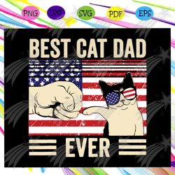 best cat dad ever svg, cat dad american flag svg, cat dad vintage svg, father vintage gift, fathers day svg, cat svg, ca