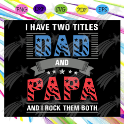 i have two titles dad and papa and i rock them both svg, i have two titles dad and papa svg, fathers day svg, dad svg, g