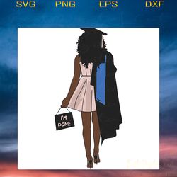 im done black girl svg, black girl magic, african womanblack girl svg, black women svg, black afro woman svg, strong