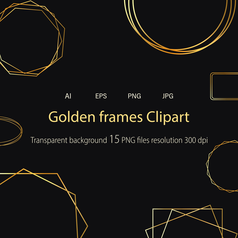 Golden frames Clipart.png