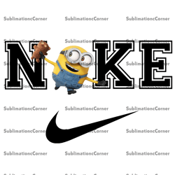 Bob The Minion x Minion Nike Png, Logo Brand Png, Swoosh Nike Png, Instant Download, Sublimation