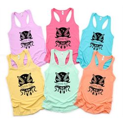 split monogram shirt, custom halloween tank top, halloween racerback tank, witch tank