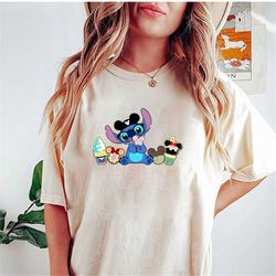 disney stitch shirt, disney stitch cute shirt, stitch disney snack shirt, stitch balloon shirt, disneyland shirt