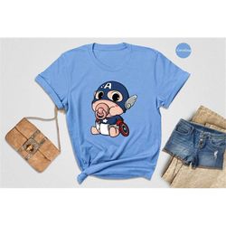 chibi captain america shirt, cute marvel shirt, boy birthday shirt, birthday gift, superhero shirt, marvel lover gift, a