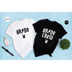 bride shirt, bride crew shirt, rock lover bride, bridesmaid shirt, bachelorette party shirt, hen party t-shirts, bridal