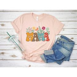 mama flowers shirt, raising wildflowers mama tshirt, floral mama shirt, gift for mom, mother's day gift, wildflower mom